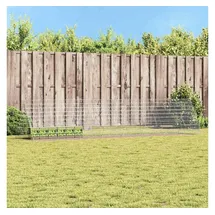 vidaXL Kleintierkäfig Hasenkäfig 215 x 100 x 85 cm silberfarben