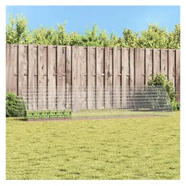 vidaXL Kleintierkäfig Hasenkäfig 215 x 100 x 85 cm silberfarben