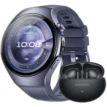 Huawei Watch 5 46 mm violettes Kompositarmband + FreeBuds 6i