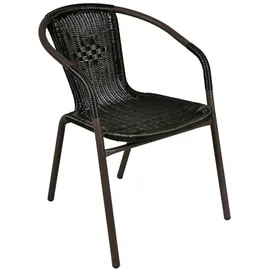 VCM Bistrostuhl Gartenstuhl 53 x 60 x 73 cm dunkelbraun 2 St.
