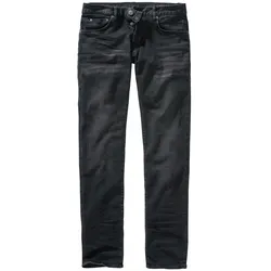 Herrlicher Herren Jeans-Hose Slim Fit Schwarz einfarbig - 38/32