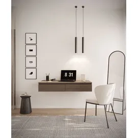 Selsey Bemmi – Hängeschreibtisch / Schminktisch mit Schubladen, Nussbaum Wisconsin, 120 cm - Braun
