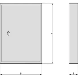 BASI Schlüsselschrank SS 100 PZ 30,0 x 24,0 x 8,0 cm Grau