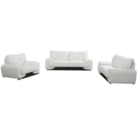 MOEBLO Sofa Couchgarnitur Florida Lux 3+2+1, Wohnzimmergarnitur 3+2+1 Dreisitzer-Sofa Zweisitzer-Sofa Sessel Polstermöbel-Set 3+2+1, Wohnzimmergarnitur 3+2+1 weiß