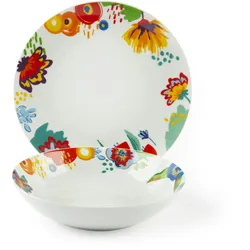 Excelsa Geschirrset 12-Teiliges Saint Tropez Porzellan bunt