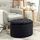 Homcom Sitzbank mit Stauraum Samtartiges Polyester Schwarz 71 x 52 x 42 cm