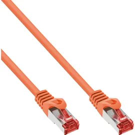InLine Patchkabel, S/FTP (PiMf), Cat.6, 250MHz, PVC, Kupfer, orange,