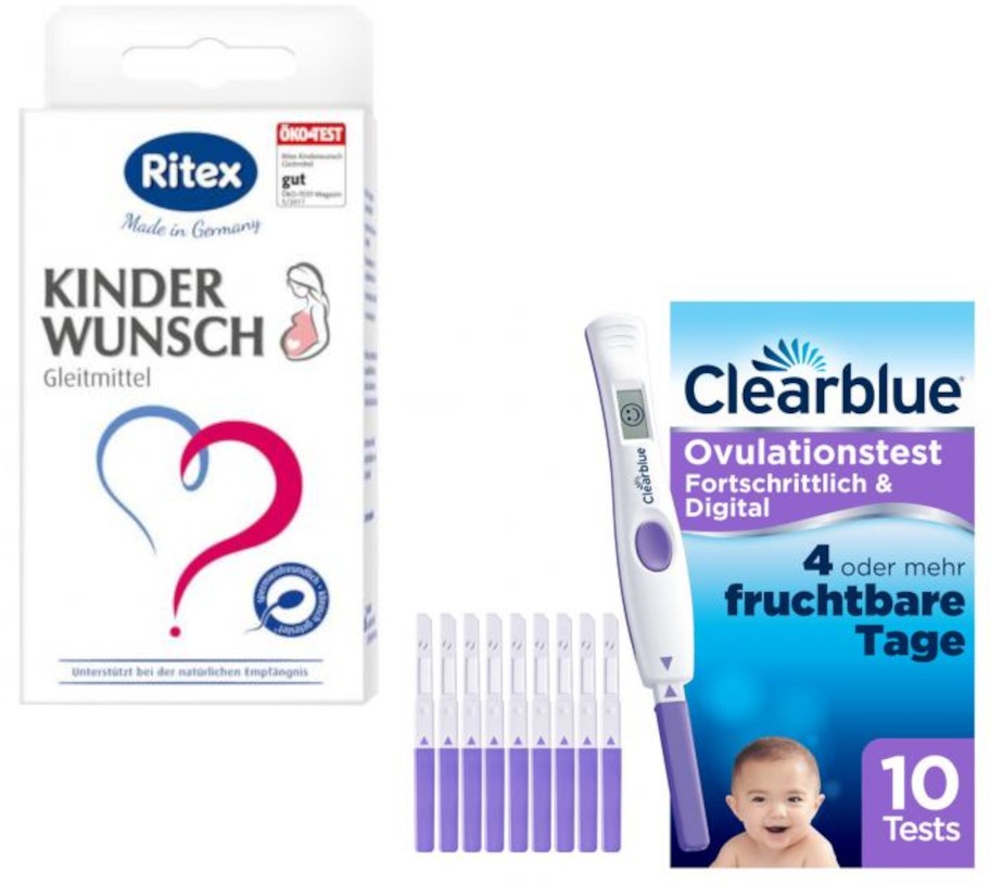 RITEX Kinderwunsch Gleitgel + CLEARBLUE Ovulationstest Set