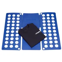 Relaxdays Faltbrett 2. Generation, Wäschefalter XXL, T-Shirt Falthilfe, Wäschefaltbrett für Erwachsene, 60x70cm, blau