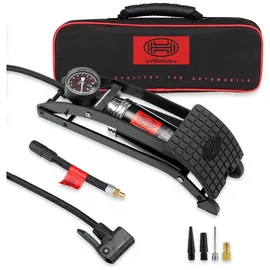 Heyner Premium-Fußluftpumpe 10 bar PedalPower PRO schwarz
