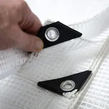 casa pura Abdeckplane Leno 1,5 x 6 m Weiß