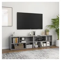 Furnicato TV-Schrank Betongrau 149x30x52 cm Holzwerkstoff