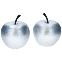 Mambocat 2er Set Pottery Pots Deko-Apfel XS Silber –