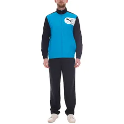 PUMA Herren Trainings-Anzug trendiger Sport-Anzug Fitness-Anzug 831779 01 Blau/Schwarz - S