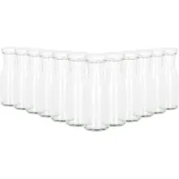 Mambocat 12er Set Weithalsflasche Karaffe 150 ml + To 43 Deckel weiß