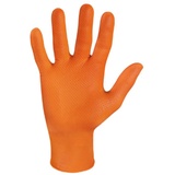 MediTrade Nitril-Handschuhe 10x Meditrade StellarGrip, orange Einweghandschuh aus Nitril - Größe M