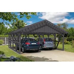 Skan Holz Schwarzwald - Satteldach Doppelcarport 684 cm Holzcarport