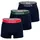 Lacoste Trunks unifarben Blau / Grün / Rot M 3er Pack