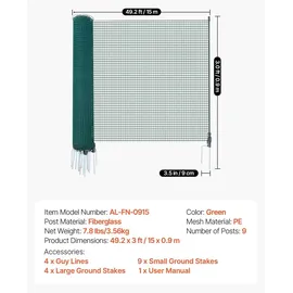 Vevor Begrenzungszaun 15 x 0,9 m Grün
