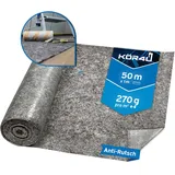 kör4u Malervlies 50m, 270g Abdeckvlies – Staubdichtes, Rutschfestes Malervlies für Renovierungen, Umzüge und Heimwerkerprojekte