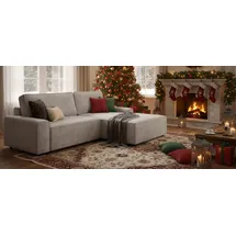 TRENDMANUFAKTUR Ecksofa TRENDMANUFAKTUR "Challenge, Schlafsofa mit Bettkasten, Couch in L-Form, Breite 245 cm", beige (cannoli cream), B:246cm H:98cm T:168cm, 88% Polyester / 12% Nylon, Sofas, Ecksofa, Recamiere beidseitig montierbar, auch in trendigem Cordstoff