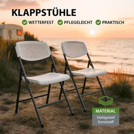 Trutzholm Klappstuhl 59 x 59 x 108 cm weiß 2 St.