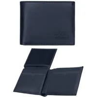 D'S DAMAT Echtleder Geldbörse Herren Geschenkbox, 14 Fächer, Geldbeutel Herren Klein, Hochwertig Portemonnaie Herren, Elegant Brieftasche Herren, Leather Slim Wallets Men, Kartenetui, Marineblau