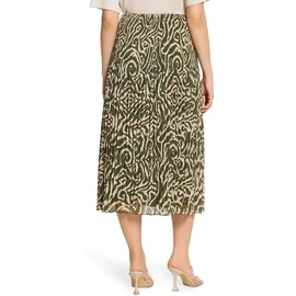 Cartoon Midirock Damen Plissee Khaki/Cream 36
