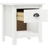 vidaXL Nachtschrank Hill 46 x 35 x 49,5 cm Weiß