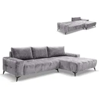 Ecksofa - ash - Liegefunktion - Staukasten - Longchair rechts Sofa
