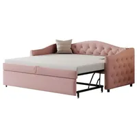 Odikalo Schlafsofa Polsterbett USB Knöpfen Multifunktionsbett (ohne Matratze)90*200 cm rosa