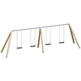 Playparc Vierfachschaukel ""Holz/Metall"", Aufhängehöhe 200 cm