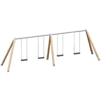 Playparc Vierfachschaukel ""Holz/Metall"", Aufhängehöhe 200 cm