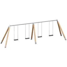 Playparc Vierfachschaukel ""Holz/Metall"", Aufhängehöhe 200 cm