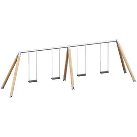 Playparc Vierfachschaukel ""Holz/Metall"", Aufhängehöhe 200 cm