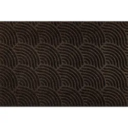 Schmutzfangmatte Outdoor Waves dark brown 90 x 60 cm wetterfeste Fussmatte waschbar wash+dry DUNE