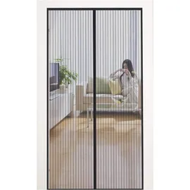 Fliegengitter Tür Magnet 140 x 240 cm Schwarz