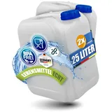Kosmetex 2X Kanister 25L, Geschmacksneutral, Wasserkanister für Wasser & Getränke | lebensmittelecht & BPA frei, für Outdoor, Camping, Haushalt & Gewerbe | Made in Germany
