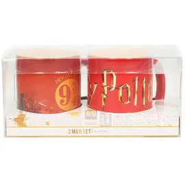 SD Toys Hogwarts Logos Tasse 0,3 l Rot 4 St.