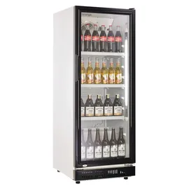orange . orange 230L Getränkekühlschrank (230 l, 850 mm hoch, Schwarz/Weiß)