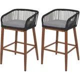 MCW Barhocker O22 2er-Set  ~ anthrazit
