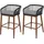 MCW Barhocker O22 2er-Set  ~ anthrazit