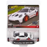 HOT WHEELS Premium Porsche 911 GT3 RS, Fahrzeug im Maßstab 1:43, offiziell lizenzierte Replikate für erwachsene Sammler, Real-Riders-Reifen, Metall/Metall-Karosserie und -Fahrgestell, HWT03