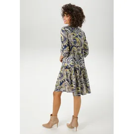 Aniston CASUAL Blusenkleid Paisley Blau/Beige 42