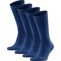 Falke Herren Socken, 4er Pack - Happy, Kurzsocken, Baumwolle Blau 39-42