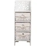 Mobili Rebecca Nachtschrank 78 x 22 x 29 cm Weiß