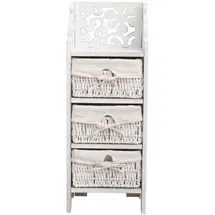 Mobili Rebecca Nachtschrank 78 x 22 x 29 cm Weiß