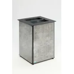 VAR Abfallbehälter AB 04 Stein-Optik/Edelstahl 80 l