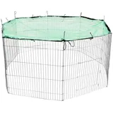 Freigehege Tiergehege Freilauf 204 Cm Stahl Schutznetz In Grün Welpen Hasenstall Kaninchenkäfig Hamster Gänse Freilauf Hühner Laufstall