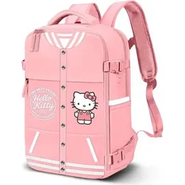 HELLO KITTY Rucksack 2.0 Handgepäck Flugzeug 40x20x25cm, Rosa, Kapazität 20 L